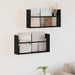 Raft pentru reviste cu raft 2 pcs Stejar Negru 60 x 12 x 30 cm - WALTI WALTI