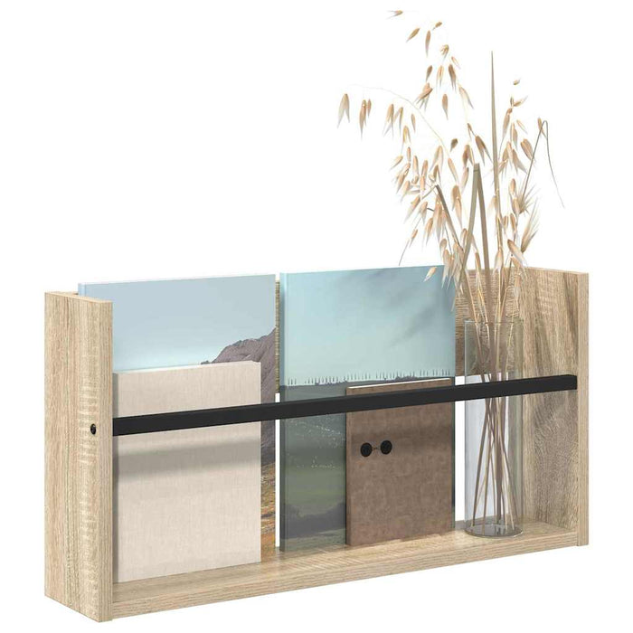 Raft pentru reviste Stejar Sonoma 60 x 12 x 30 cm Lemn compozit - WALTI WALTI
