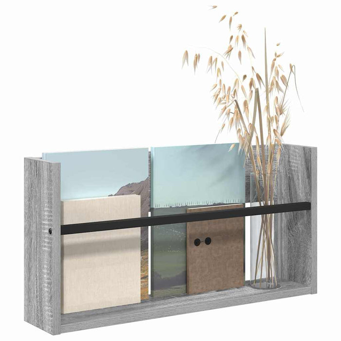 Raft pentru reviste Gri Sonoma 60 x 12 x 30 cm Lemn compozit - WALTI WALTI