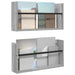 Raft pentru reviste cu raft 2 pcs Gri Sonoma 60 x 12 x 30 cm - WALTI WALTI