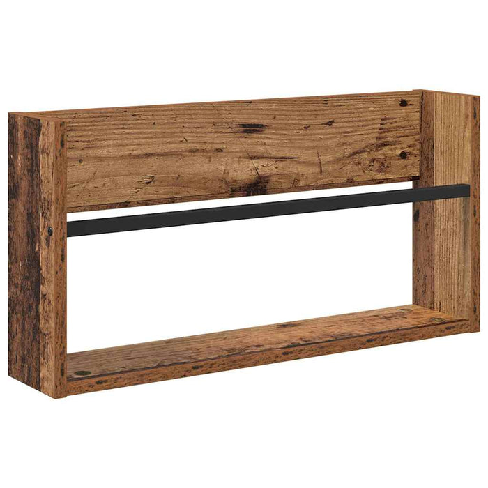 Raft pentru reviste cu raft 2 pcs Lemn vechi 60 x 12 x 30 cm - WALTI WALTI