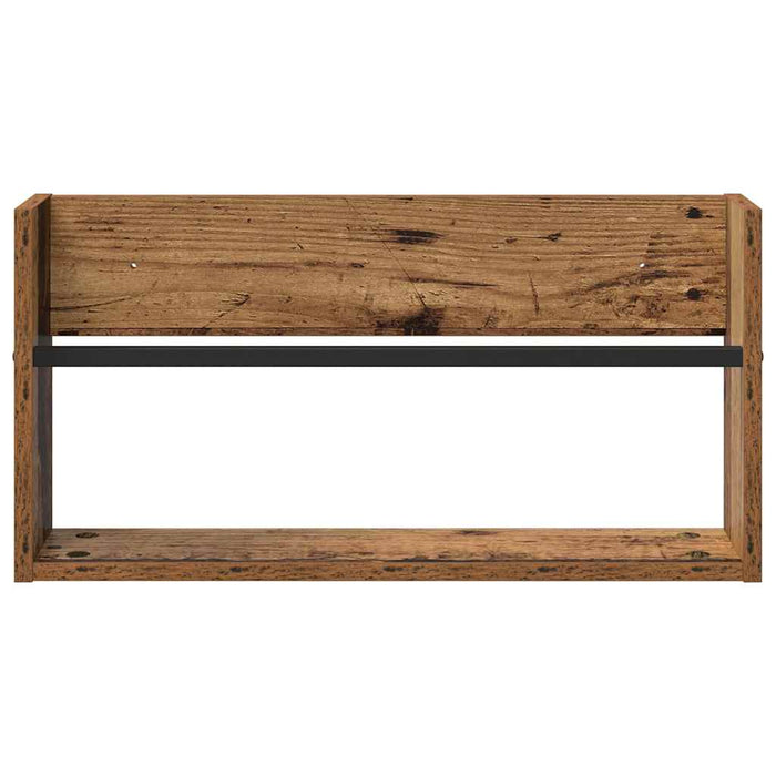 Raft pentru reviste cu raft 2 pcs Lemn vechi 60 x 12 x 30 cm - WALTI WALTI