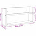 Raft pentru reviste cu raft 2 pcs Lemn vechi 60 x 12 x 30 cm - WALTI WALTI