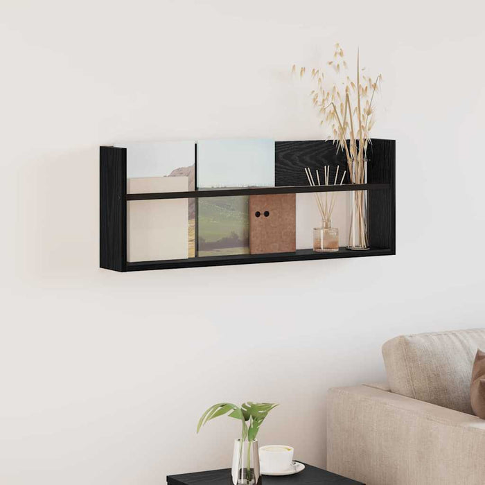 Raft pentru reviste Stejar Negru 80 x 12 x 30 cm Lemn compozit - WALTI WALTI