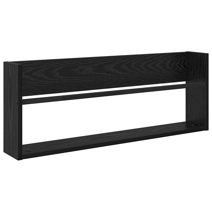 Raft pentru reviste Stejar Negru 80 x 12 x 30 cm Lemn compozit - WALTI WALTI