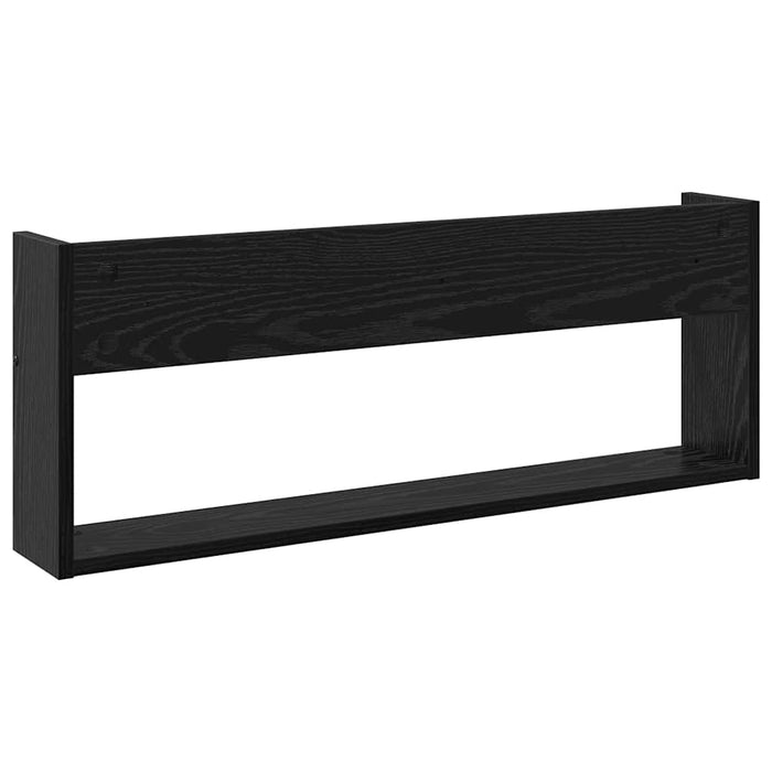 Raft pentru reviste Stejar Negru 80 x 12 x 30 cm Lemn compozit - WALTI WALTI