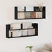 Raft pentru reviste cu raft 2 pcs Stejar Negru 80 x 12 x 30 cm - WALTI WALTI