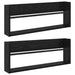 Raft pentru reviste cu raft 2 pcs Stejar Negru 80 x 12 x 30 cm - WALTI WALTI