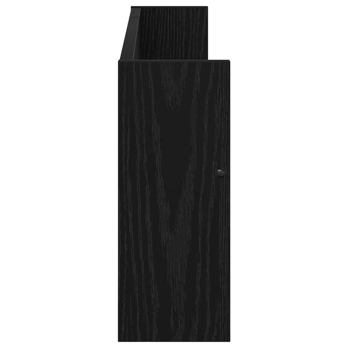 Raft pentru reviste cu raft 2 pcs Stejar Negru 80 x 12 x 30 cm - WALTI WALTI