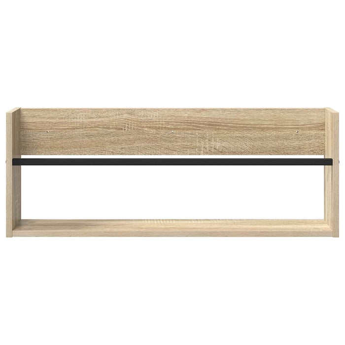 Raft pentru reviste Stejar Sonoma 80 x 12 x 30 cm Lemn compozit - WALTI WALTI