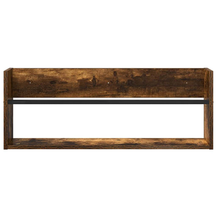 Raft pentru reviste 2 pcs Stejar fumuriu 80 x 12 x 30 cm - WALTI WALTI