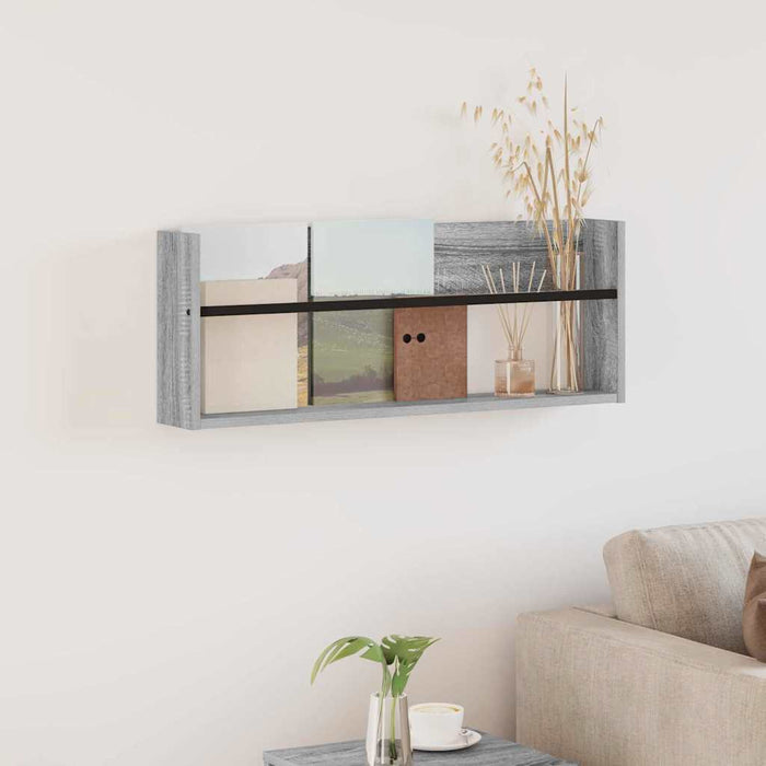 Raft pentru reviste Gri Sonoma 80 x 12 x 30 cm Lemn compozit - WALTI WALTI