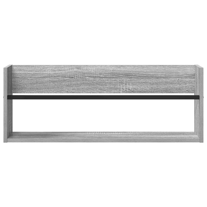 Raft pentru reviste cu raft 2 pcs Gri Sonoma 80 x 12 x 30 cm - WALTI WALTI