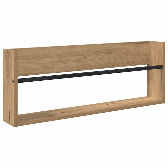 Raft pentru reviste cu raft Stejar Artizanal 80 x 12 x 30 cm - WALTI WALTI