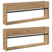 Raft pentru reviste 2 pcs Stejar Artizanal 80 x 12 x 30 cm - WALTI WALTI