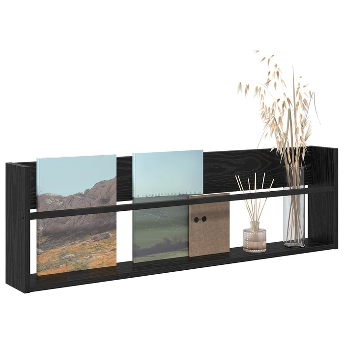 Raft pentru reviste Stejar Negru 100 x 12 x 30 cm Lemn compozit - WALTI WALTI