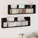 Raft pentru reviste cu raft 2 pcs Stejar Negru 100 x 12 x 30 cm - WALTI WALTI