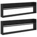 Raft pentru reviste cu raft 2 pcs Stejar Negru 100 x 12 x 30 cm - WALTI WALTI
