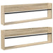Raft pentru reviste 2 pcs Stejar Sonoma 100 x 12 x 30 cm - WALTI WALTI