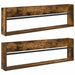 Raft pentru reviste 2 pcs Stejar fumuriu 100 x 12 x 30 cm - WALTI WALTI