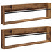 Raft pentru reviste cu raft 2 pcs Lemn vechi 100 x 12 x 30 cm - WALTI WALTI