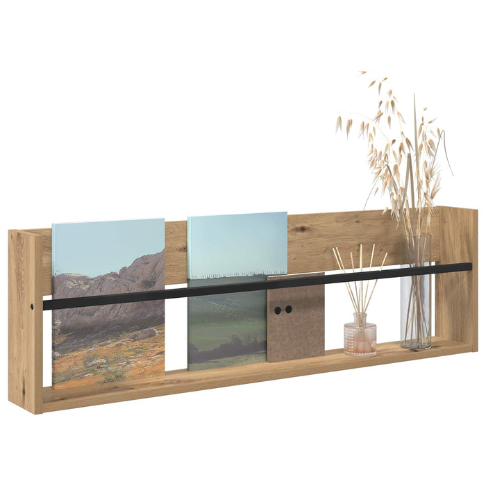 Raft pentru reviste cu raft Stejar Artizanal 100 x 12 x 30 cm - WALTI WALTI