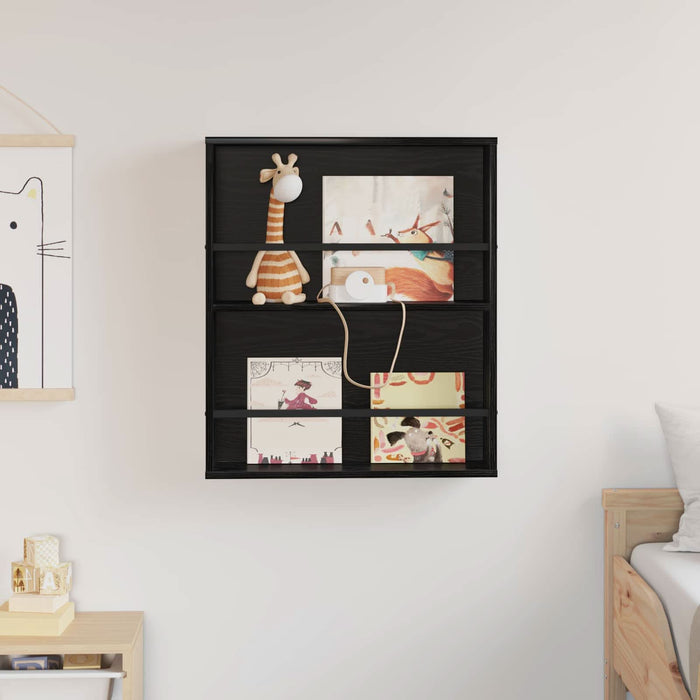 Raft pentru reviste Stejar Negru 60 x 12 x 70 cm Lemn compozit - WALTI WALTI
