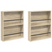 Raft pentru reviste cu raft 2 pcs Stejar Sonoma 60 x 12 x 70 cm - WALTI WALTI