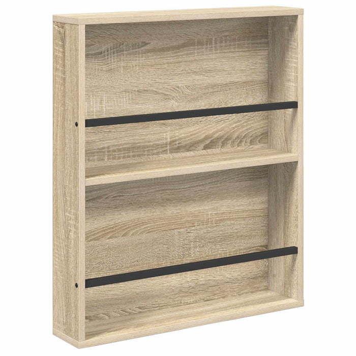 Raft pentru reviste cu raft 2 pcs Stejar Sonoma 60 x 12 x 70 cm - WALTI WALTI