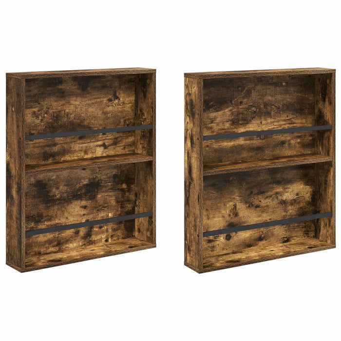 Raft pentru reviste 2 pcs Stejar fumuriu 60 x 12 x 70 cm - WALTI WALTI