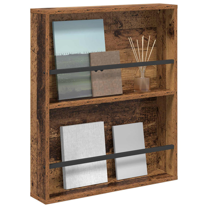 Raft pentru reviste Lemn vechi 60 x 12 x 70 cm Lemn compozit - WALTI WALTI