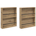 Raft pentru reviste 2 pcs Stejar Artizanal 60 x 12 x 70 cm - WALTI WALTI