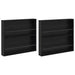 Raft pentru reviste cu raft 2 pcs Stejar Negru 80 x 12 x 70 cm - WALTI WALTI