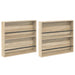 Raft pentru reviste cu raft 2 pcs Stejar Sonoma 80 x 12 x 70 cm - WALTI WALTI