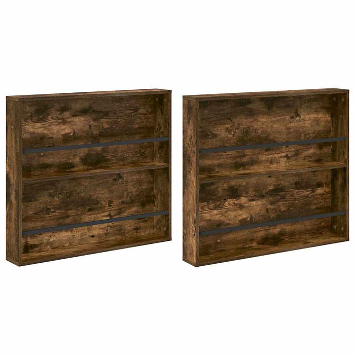 Raft pentru reviste 2 pcs Stejar fumuriu 80 x 12 x 70 cm - WALTI WALTI