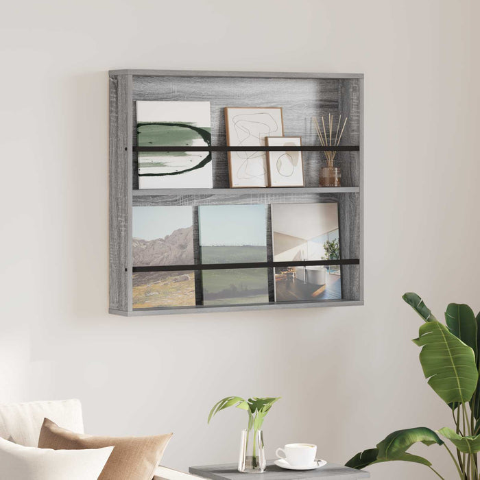 Raft pentru reviste Gri Sonoma 80 x 12 x 70 cm Lemn compozit - WALTI WALTI