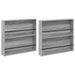 Raft pentru reviste cu raft 2 pcs Gri Sonoma 80 x 12 x 70 cm - WALTI WALTI