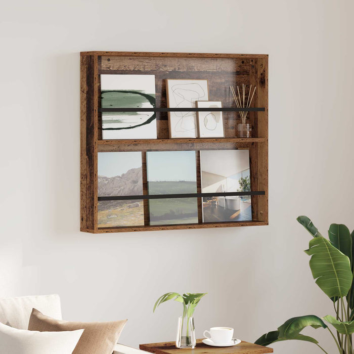 Raft pentru reviste Lemn vechi 80 x 12 x 70 cm Lemn compozit - WALTI WALTI