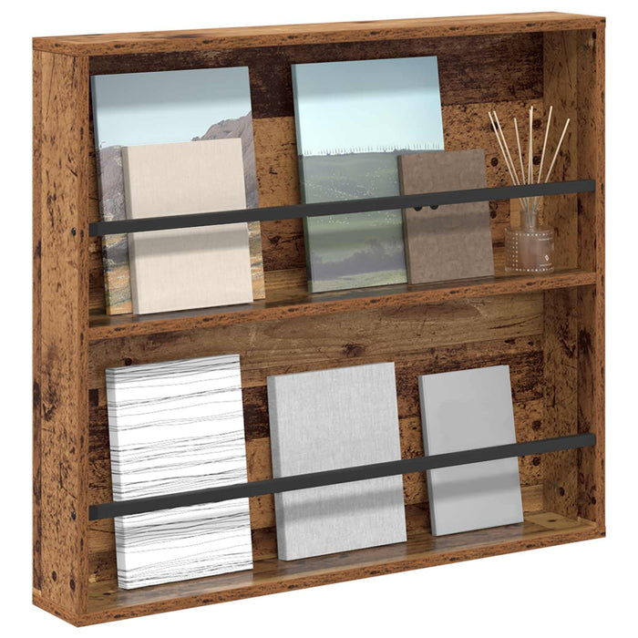 Raft pentru reviste Lemn vechi 80 x 12 x 70 cm Lemn compozit - WALTI WALTI