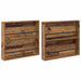 Raft pentru reviste cu raft 2 pcs Lemn vechi 80 x 12 x 70 cm - WALTI WALTI