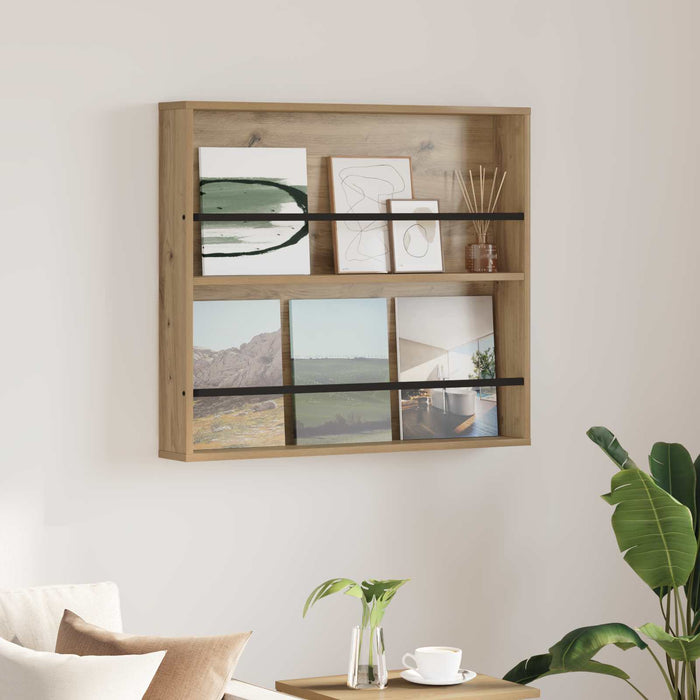 Raft pentru reviste cu raft Stejar Artizanal 80 x 12 x 70 cm - WALTI WALTI
