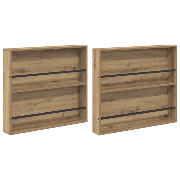 Raft pentru reviste 2 pcs Stejar Artizanal 80 x 12 x 70 cm - WALTI WALTI