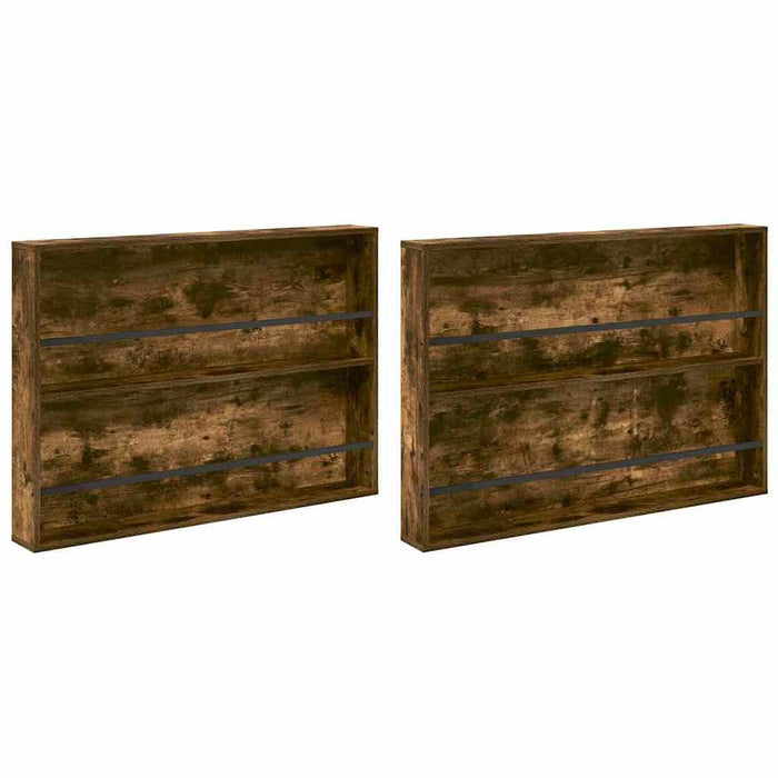 Raft pentru reviste 2 pcs Stejar fumuriu 100 x 12 x 70 cm - WALTI WALTI