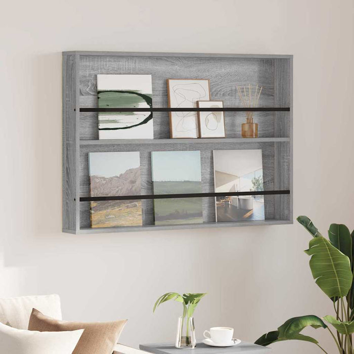 Raft pentru reviste Gri Sonoma 100 x 12 x 70 cm Lemn compozit - WALTI WALTI