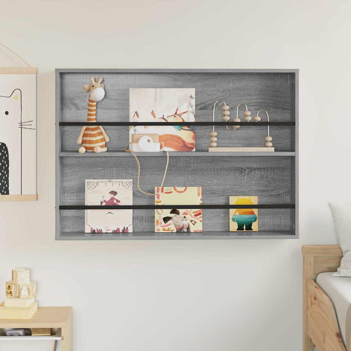 Raft pentru reviste Gri Sonoma 100 x 12 x 70 cm Lemn compozit - WALTI WALTI