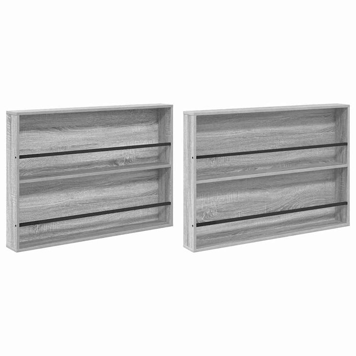 Raft pentru reviste cu raft 2 pcs Gri Sonoma 100 x 12 x 70 cm - WALTI WALTI