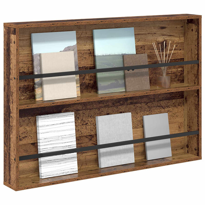 Raft pentru reviste Lemn vechi 100 x 12 x 70 cm Lemn compozit - WALTI WALTI