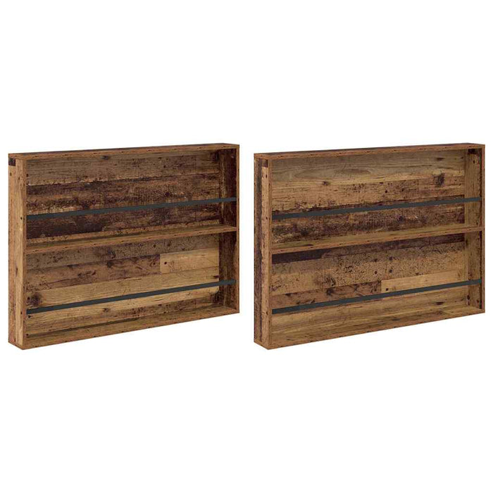 Raft pentru reviste cu raft 2 pcs Lemn vechi 100 x 12 x 70 cm - WALTI WALTI