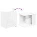 Raft pentru reviste cu raft Alb 35 x 35 x 45 cm Lemn compozit - WALTI WALTI