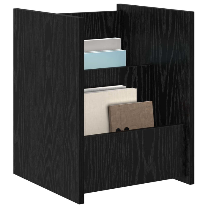 Raft pentru reviste Stejar Negru 35 x 35 x 45 cm Lemn compozit - WALTI WALTI